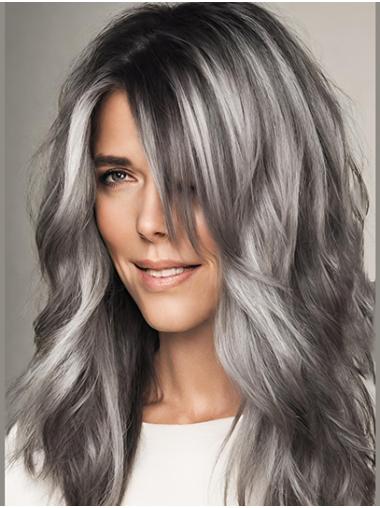 Sexy Grey 16" Layered Wavy Wig for Trendy Ladies