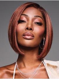 Natural Image 10" Straight Bob Wig – Copper Color, Stylish and Natural Look