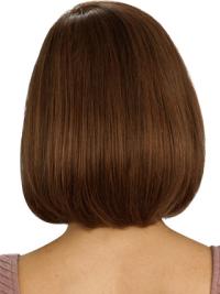Flexible Layered Auburn Human Hair Chin-Length Wig – Natural & Versatile