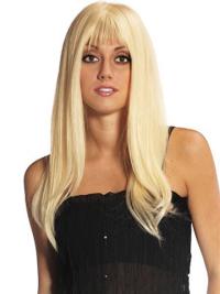 Blonde Full Lace Wig with Bangs – Long Human Hair for a Perfect Look