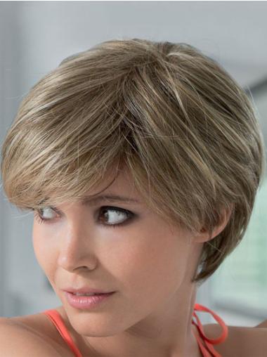 Lace Front Blonde Wig – Short Style Human Hair for Women