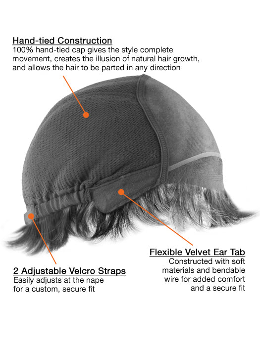 100% Hand-Tied Brown Straight Human Hair Wigs – 14 Inch Long
